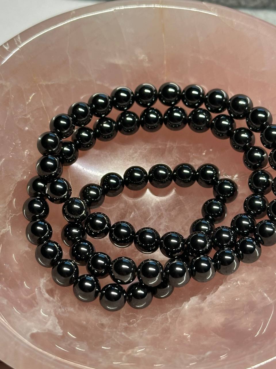 black hematite beads