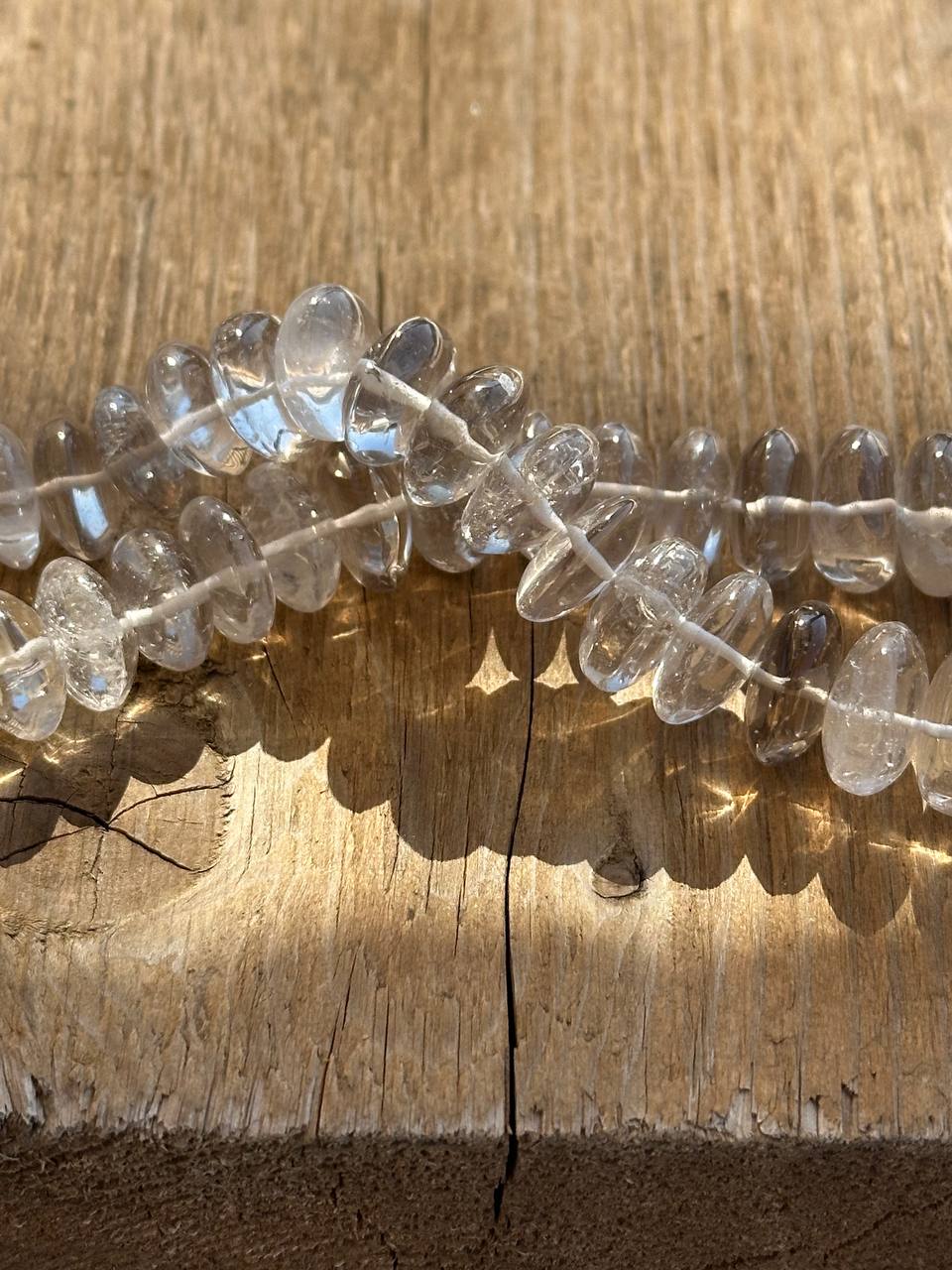 Oval smoky quartz beads 