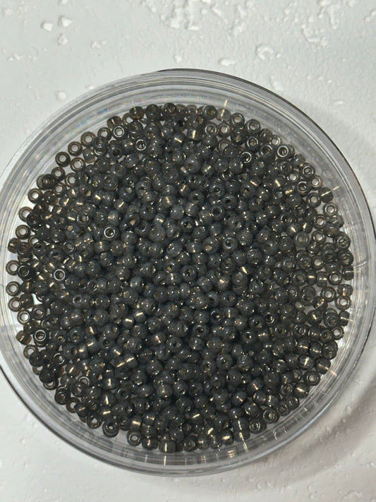 Miyuki 8/0 Smokey Bronze Opal - Gilt-lined Olive Grey Opal Seed Beads - 10 g