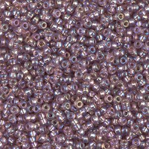 Miyuki 11-1012 11/0 Perles de rocaille AB en améthyste fumée transparente doublées d'argent - 5 ou 10 g