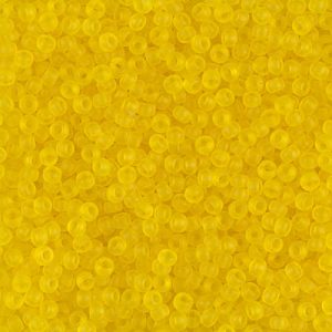Miyuki 11-136F   11/0 Transparent Matte Yellow Seed Beads - 5 or 10 gm