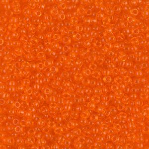 Miyuki 11-138   11/0 Transparent Orange Seed Beads - 5 or 10 gm