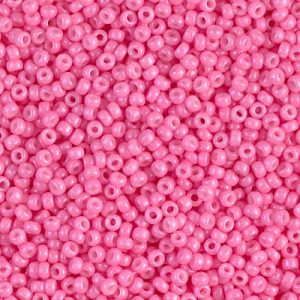 Miyuki 11-1385   11/0 Dyed Opaque Pink Seed Beads - 5 or 10 gm