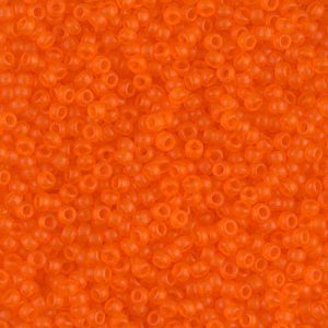 Miyuki 11-138F   11/0 Transparent Matte Orange Seed Beads - 5 or 10 gm