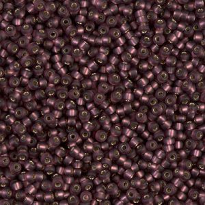 Miyuki 11-13F  11/0 Matte Silver Lined Transparent Dark Smoky Amethyst Seed Beads - 5 or 10 gm