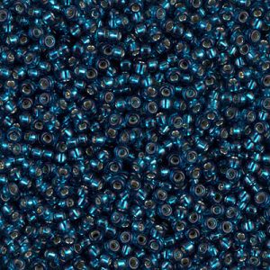 Miyuki 11-1425   11/0 Silver Lined Dyed Blue Zircon Seed Beads - 5 or 10 gm