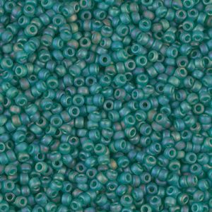 Miyuki 11-147FR  11/0 Matte Transparent Dark Green AB Seed Beads - 5 or 10 gm