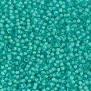 Miyuki 11-1927  11/0 Semi-Matte Seafoam Lined Aqua Seed Beads - 5 or 10 gm