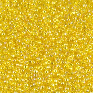 Miyuki 11-252   11/0 Transparent Yellow AB Seed Beads - 5 gm