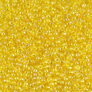 Miyuki 11-252 11/0 Perles de rocaille AB jaune transparent - 5 g