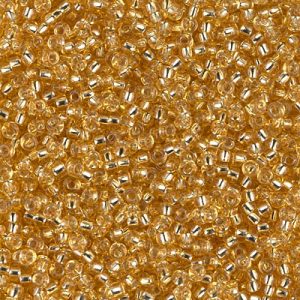 Miyuki 11-3   11/0 Transparent Silver Lined Gold (Like DB42) Seed Beads, 5 or 10 gm