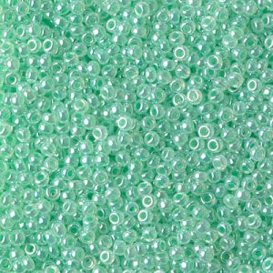 Miyuki 11-520   11/0 Mint Green Ceylon Seed Beads - 5 or 10 gm