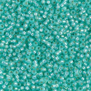 Miyuki 11-571   11/0  Silver Lined Mint Green AB Seed Beads - 5 or 10 gm