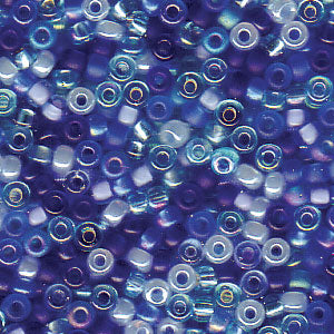 Miyuki 11-MIX02  11/0 Blue Tones Mix Seed Beads - 5 or 10 gm