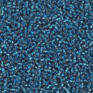 Miyuki 15-1425   15/0 Silver Lined Blue Zircon Seed Beads - 1, 2 or 5 gm