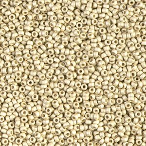Miyuki 15-4201F  15/0 Duracoat Galvanized Matte Silver Seed Beads, 2 or 5 gm