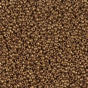 Miyuki 15-457L   15/0 Metallic Light Bronze Seed Beads -  1, 2 or 5 gm