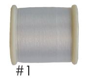 Fil de nylon pour perles Miyuki - Blanc MBT-01, 330dtex - 55 yards 