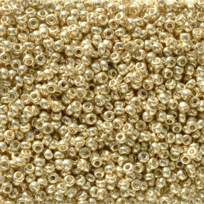 Miyuki 11-5101    11/0 Duracoat Galvanized Pale Gold Seed Beads - 5 or 10 gm