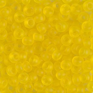 Miyuki 6-136F   6/0 Matte Transparent Yellow Seed Beads - 5 or 10 gm