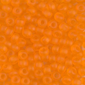 Miyuki 6-138F   6/0 Transparent Matte Orange Seed Beads - 5 or 10 gm