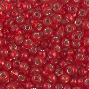 Miyuki  6-140S   6/0 Silver Lined Red-Orange Seed Beads - 5 or 10 gm
