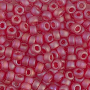 Miyuki 6-141FR   6/0 Matte Transparent Red AB Seed Beads - 5 or 10 gm