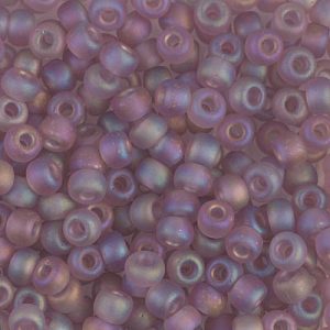 Miyuki 6-142FR  # 6/0 Matte Transparent Smoky Amethyst AB Seed Beads - 5 or 10 gm