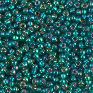 Miyuki 8-1017   8/0 Silver Lined Emerald AB Seed Beads, 5 or 10 gm