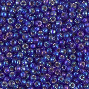 Miyuki 8-1020   8/0 Silver Lined Cobalt Blue AB Seed Beads, 5 or 10 gm
