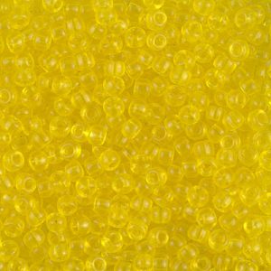 Miyuki 8-136   8/0 Transparent Yellow Seed Beads - 5 or 10 gm