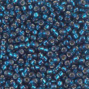Miyuki 8-1425   8/0 Silver Lined Dyed Blue Zircon Seed Beads - 5 or 10 gm