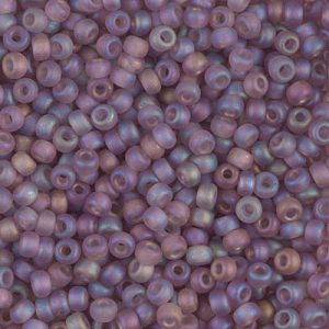 Miyuki 8-142FR  8/0 Matte Transparent Smoky Amethyst AB Seed Beads - 5 or 10 gm