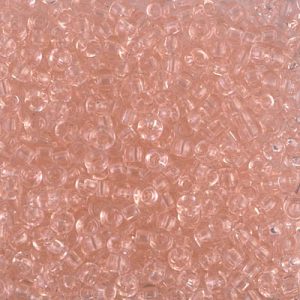 Miyuki 8-155  8/0 Transparent Light Tea Rose Seed Beads - 5 or 10 gm