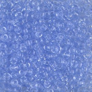 Miyuki 8-159L   8/0 Transparent Light Cornflower Blue Seed Beads, 5 or 10 gm