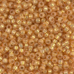 Miyuki 8-4231  8/0 Duracoat Silver Lined Transparent Maize Yellow Seed Beads, 5 or 10 gm