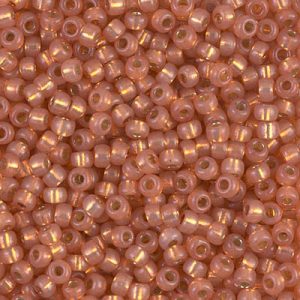 Miyuki 8-4233  8/0 Duracoat Silver Lined Rose Gold Seed Beads - 5 or 10 gm
