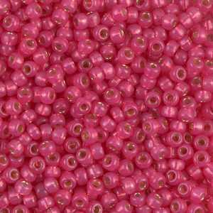 Miyuki 8-4239  8/0 Duracoat Silver Lined Hot Pink Seed Beads - 5 or 10 gm