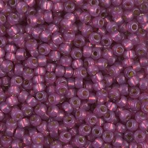 Miyuki 8-4247  8/0 Duracoat Silver Lined Fuchsia Pink Seed Beads - 5 or 10 gm