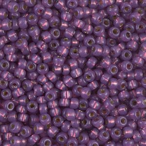 Miyuki 8-4248  8/0 Duracoat Silver Lined Dark Lilac Seed Beads - 5 or 10 gm