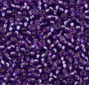 Miyuki 8-4278  8/0 Duracoat Silver Lined Dyed Lavender Seed Beads - 5 or 10 gm
