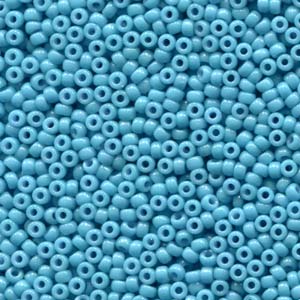 Miyuki 8-4478   8/0 Duracoat Opaque Aqua Blue Seed Beads, 5 or 10 gm