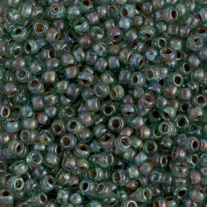 Miyuki 8-4506   8/0 Picasso Transparent Olivine Seed Beads - 5 or 10 gm