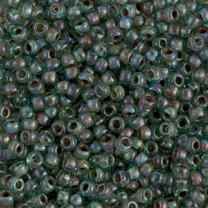 Miyuki 8-4506 8/0 Perles de graines d'olivine transparentes Picasso - 5 ou 10 g