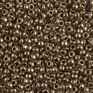 Miyuki 8-457   8/0 Metallic Dark Bronze Seed Beads -  5 or 10 gm