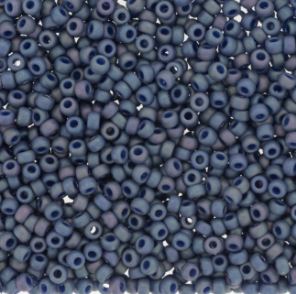 Miyuki 8-4703   8/0 Frosted Opaque Glazed Rainbow Nebula Blue Seed Beads, 5 or 10 gm