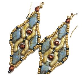 Abridged Navette Earrings Free Digital Download Beading Pattern/Tutorial/Instructions/How To (Click on Link Below)