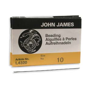 John James Beading Needles #10 - UN paquet de 25 aiguilles