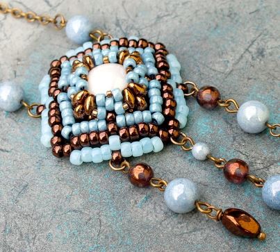 Casablanca Pendant Free Digital Download Beading Pattern/Tutorial/Instructions/How To (Click on Link Below)
