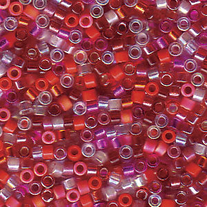 Miyuki Delica DB-MIX05  11/0 Strawberry Fields Mix Cylinder/Tube Beads - 5 or 10 gm